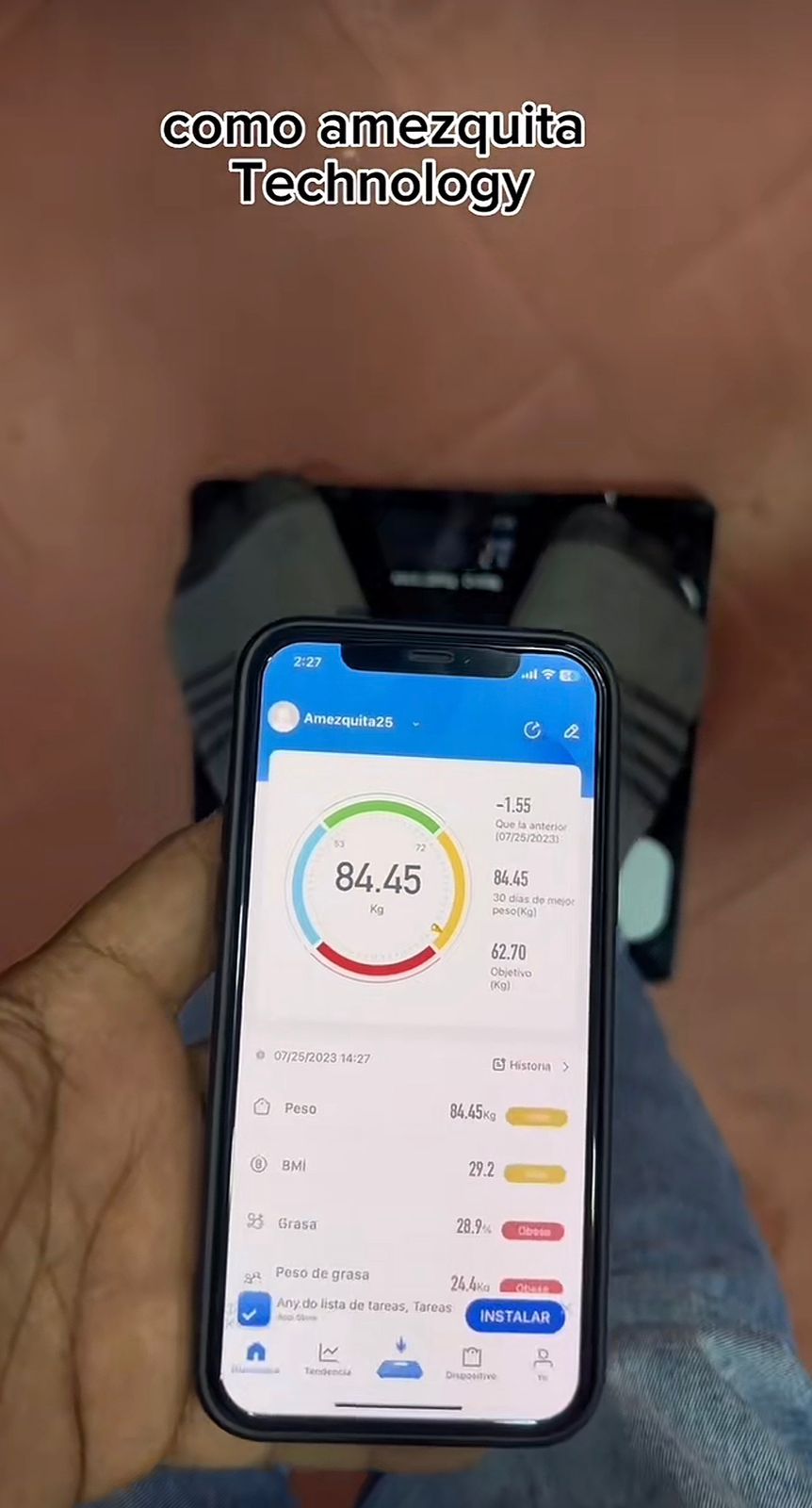 BALANZA DIGITAL DE BIOIMPEDANCIA 180KG